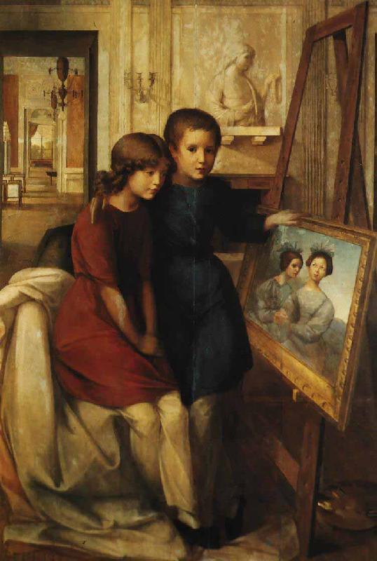Wojciech Stattler Portrait of Alfred and Adam Potocki oil painting image